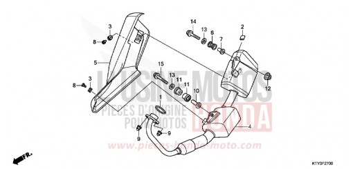 EXHAUST MUFFLER CBR125RSC de 2012